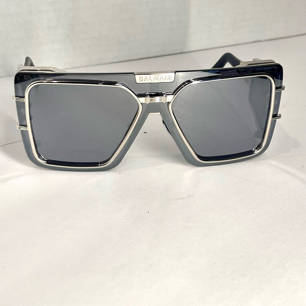 Balmain Metallic Silver and Dk. Gray “Wonder Boy” 314/500 Limited Ed. Sunglasses